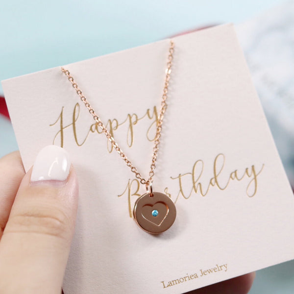 Personalized Endless Love Birthstone Necklace Silver