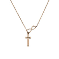 Infinity Cross Name Necklace Silver