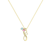 Infinity Name Necklace with Birthstone Silver