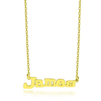 James Style Name Necklace Copper