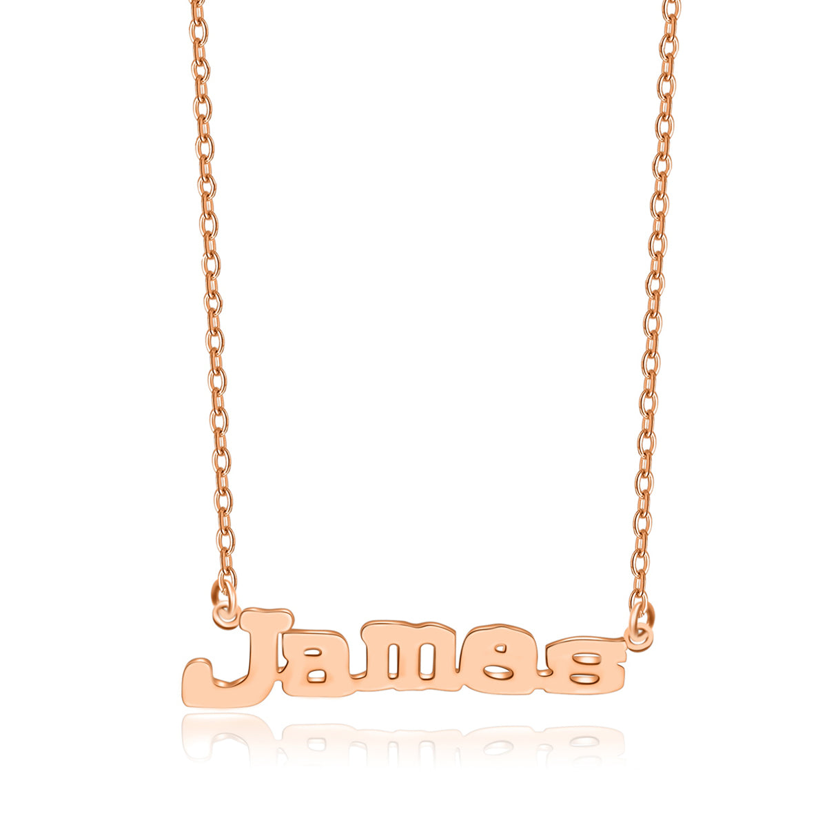 James Style Name Necklace Copper