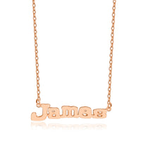 James Style Name Necklace Copper