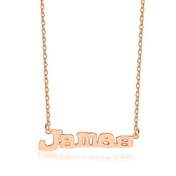 James Style Name Necklace Copper