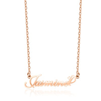 Jasmine Style Name Necklace Silver