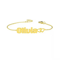 Personalized Olivia Style Name Bracelet Silver