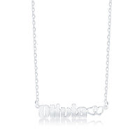 Olivia Style Name Necklace Silver