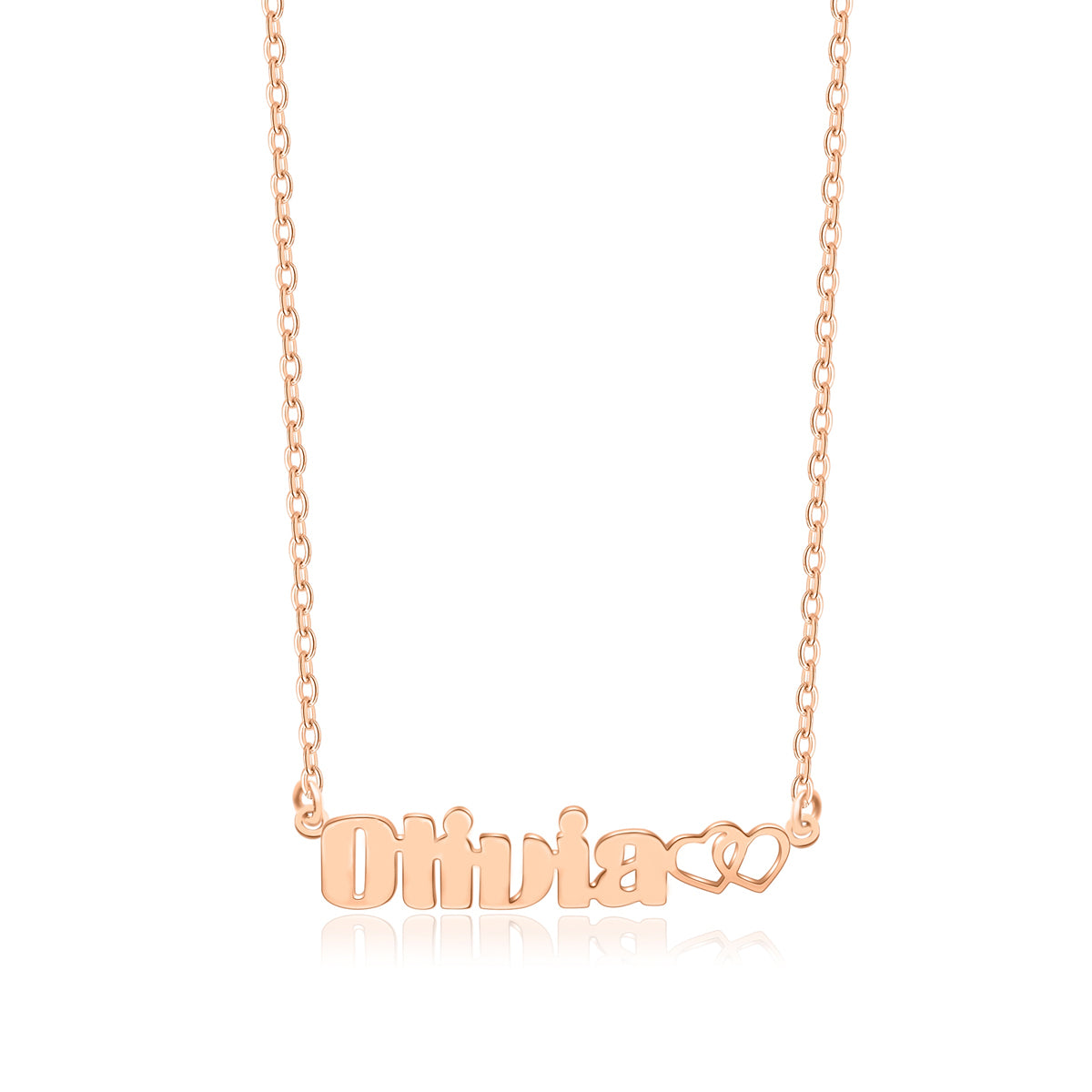 Olivia Style Name Necklace Copper