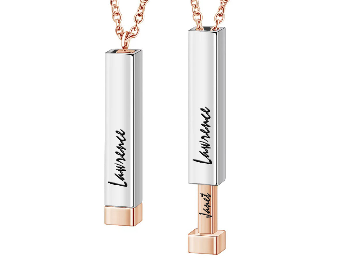 Personalized Cuboid Name Necklace