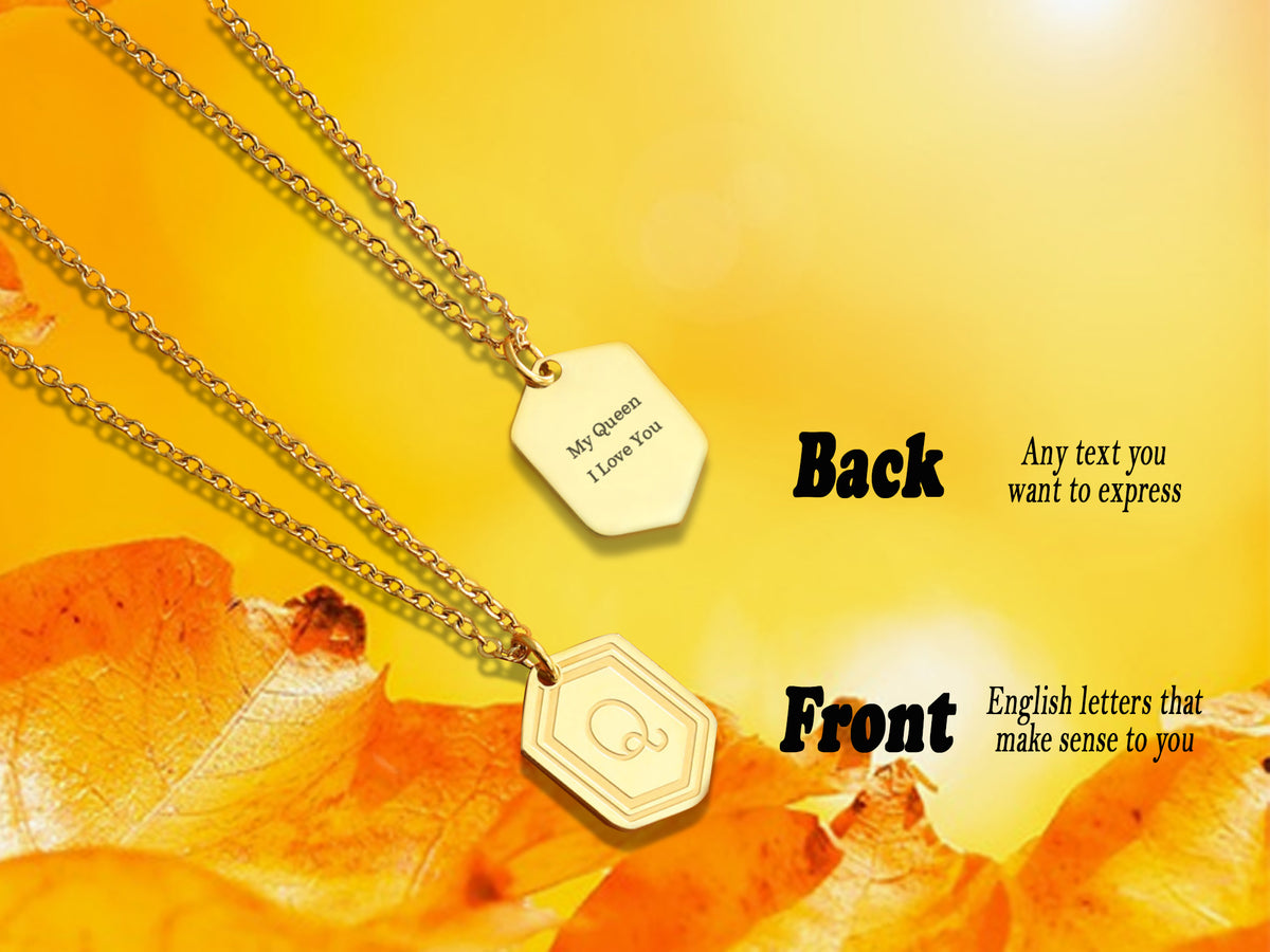 Personalized Gold Medal Necklace