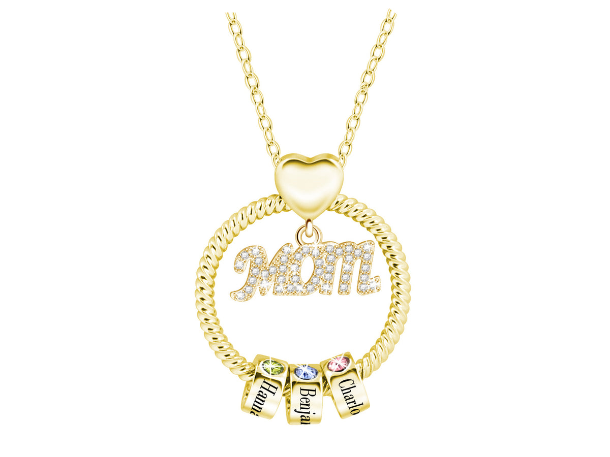 Personalized Super Mom Name Necklace