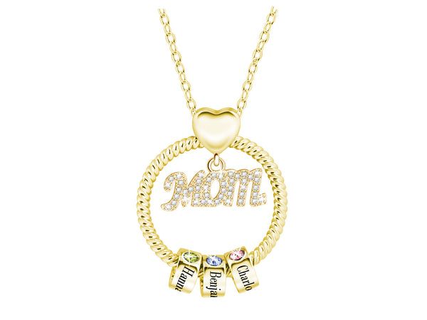 Personalized Super Mom Name Necklace