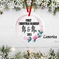 Personalized Wedding Hanging Ornament