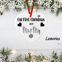 Personalized Wedding Hanging Ornament