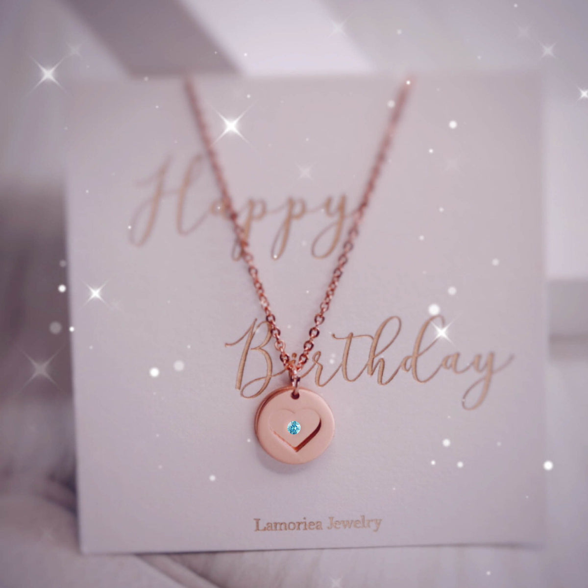 Personalized Endless Love Birthstone Necklace Silver