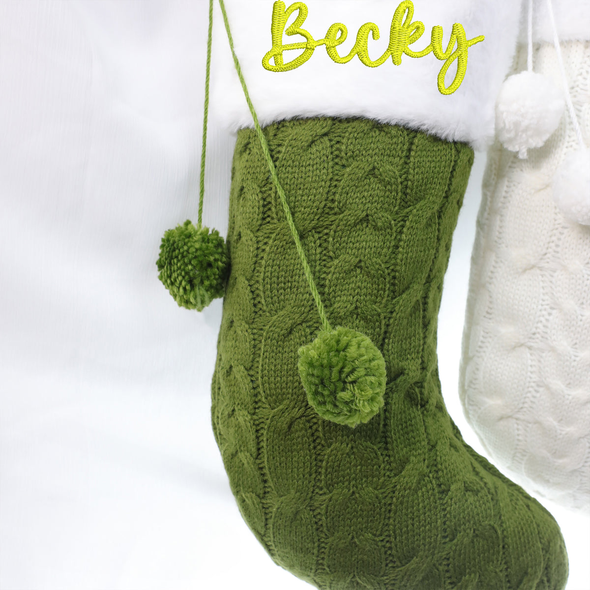 Personalized Knit Stockings for Christmas