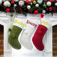 Personalized Knit Stockings for Christmas