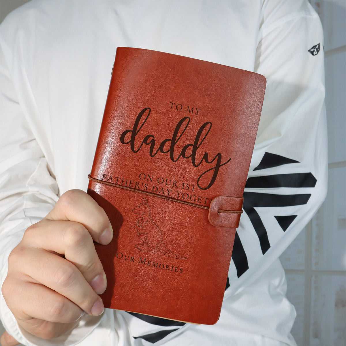 Personalised Dad Leather Notebook