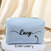 Custom Valentine Gift Embroidered Makeup Bag