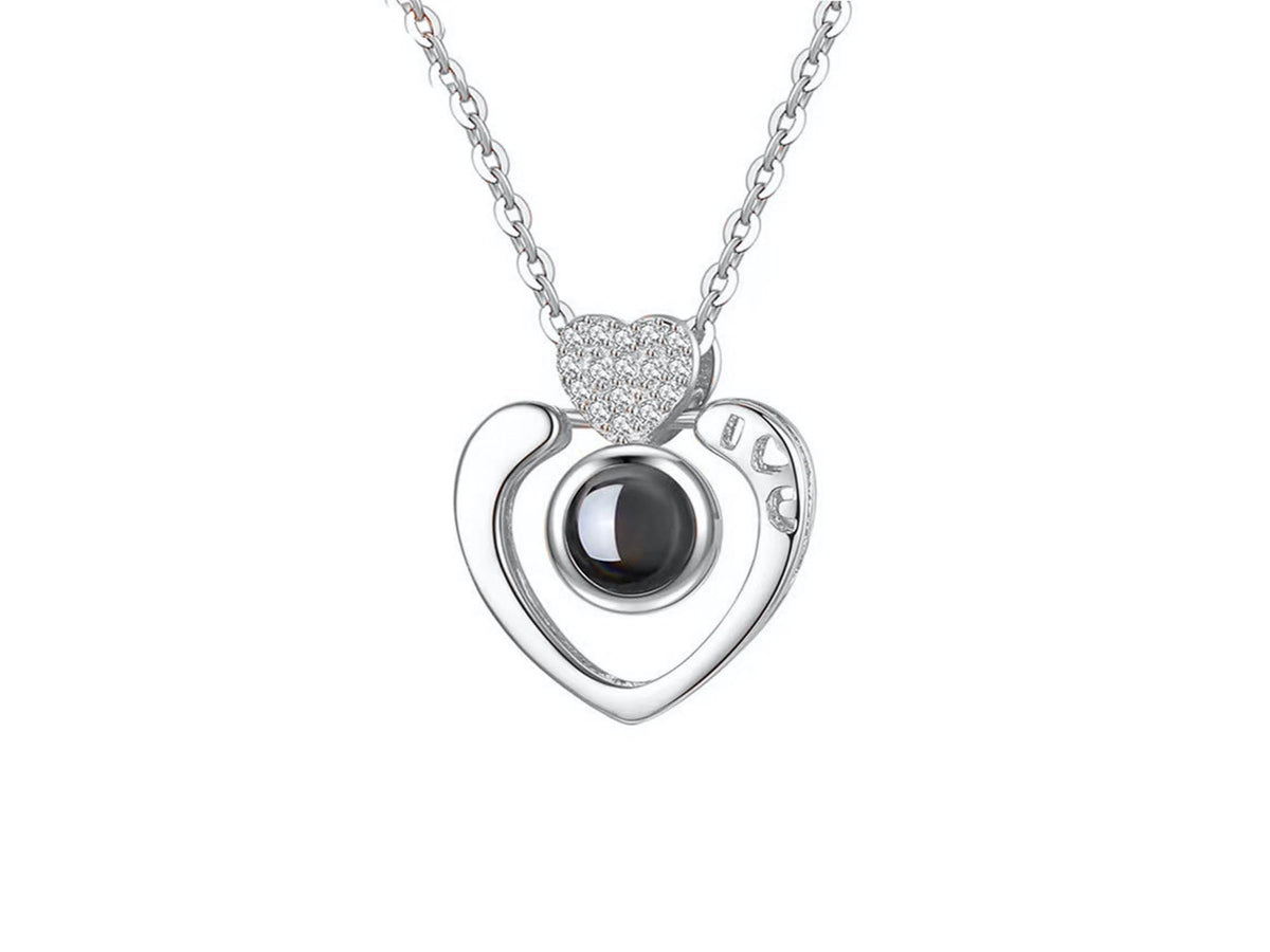 "I Love You"100 Language Heart Shape Necklace