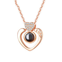 "I Love You"100 Language Heart Shape Necklace