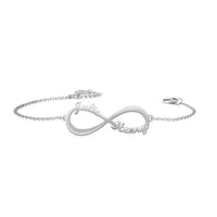 Personalized Infinity Double Name Bracelet Silver