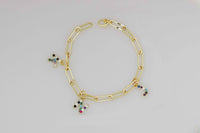 Personalized Initial Birthstones Bracelet