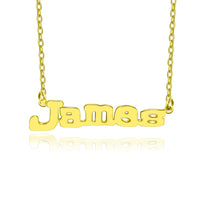 James Style Name Necklace Silver Plated S925