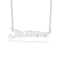 James Style Name Necklace Silver Plated S925