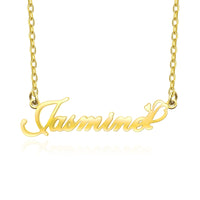 Jasmine Style Name Necklace Silver