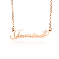 Jasmine Style Name Necklace Silver