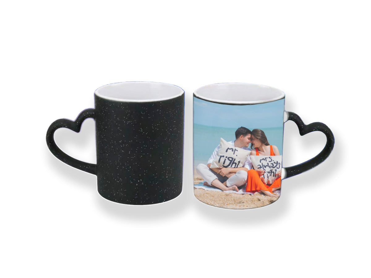 Heat Changing Magic Photo Mug Black