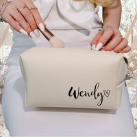 Personalized Leather Cosmetic Bag