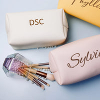 Personalized Leather Cosmetic Bag