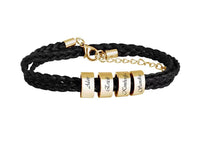 Personalized Four Beads Name Bracelet