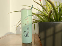 Custom Engraved Tumbler with Straw