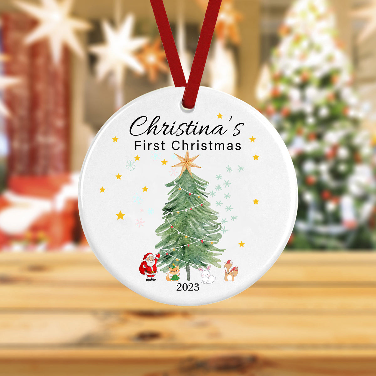 Personalised Baby's First Christmas Bauble