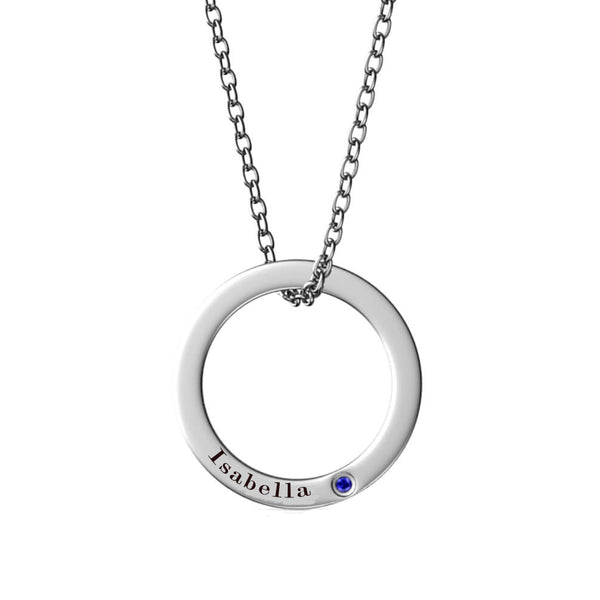 Single Ring Name Necklace Silver S925