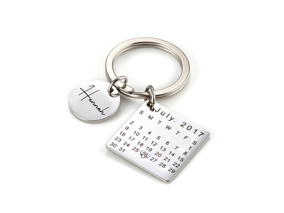 Personalized Calendar Keychain