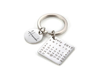 Personalized Calendar Keychain