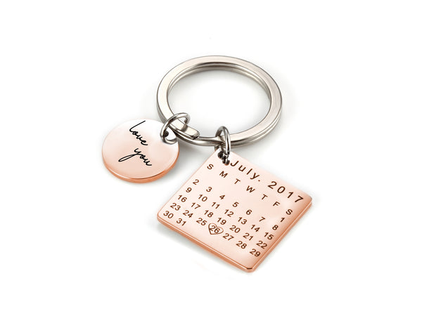 Personalized Calendar Keychain