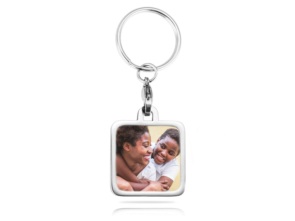 Personalized Square Photo Keychain