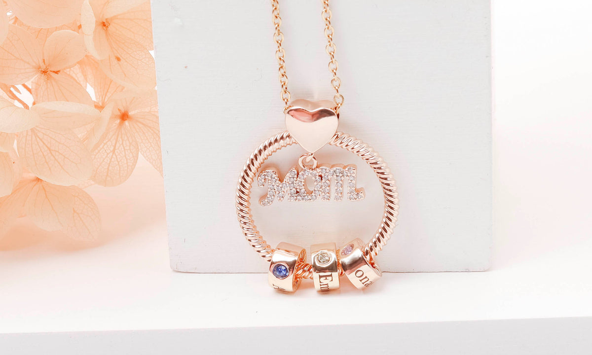 Personalized Super Mom Name Necklace