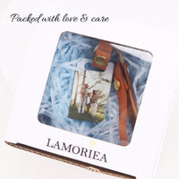 Personalized PU Leather Photo Keychain