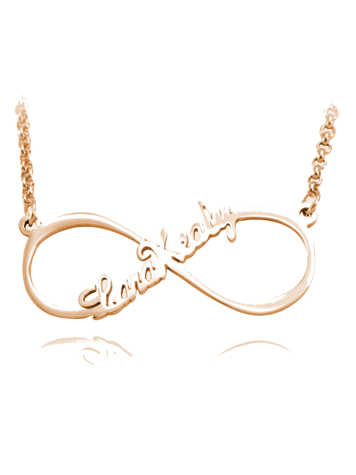 Infinity Single Name Necklace Silver