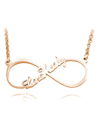 Infinity Single Name Necklace Silver