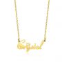 Crystal Style Name Necklace 18K Gold Plated Copper
