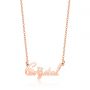 Crystal Style Name Necklace Rose Gold S925