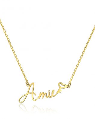 Amie Style Name Necklace 18k Gold Plated S925