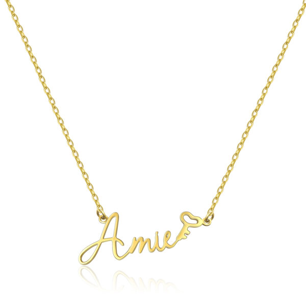 Amie Style Name Necklace 18k Gold Plated S925