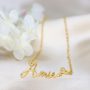 armie style name necklace 18k gold plated sterling silver